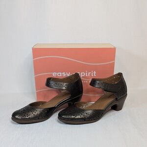 Easy Spirit Women's Pewter Mary Jane Heel Shoes Size 8M